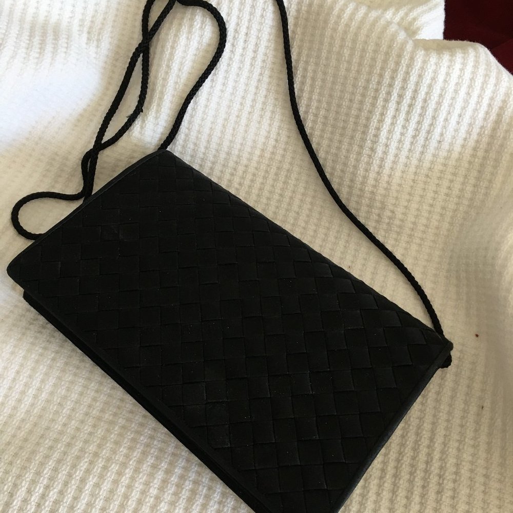 Black Satin Evening Bag